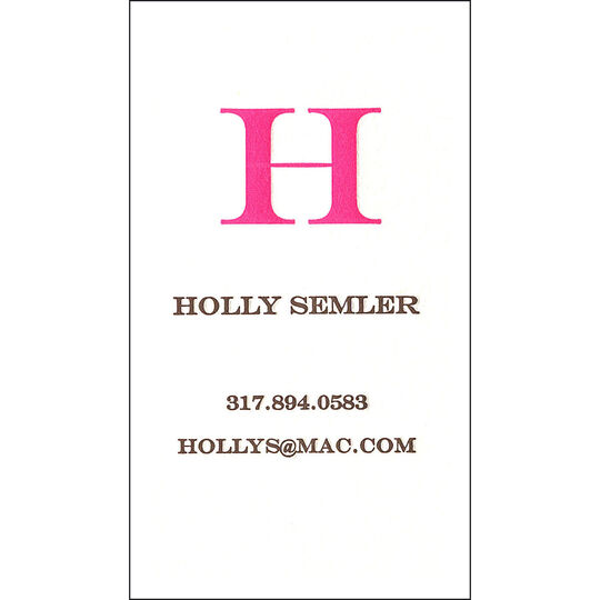 Semler Stately Initial Letterpress Business Cards
